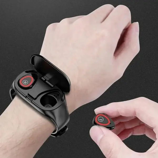M1 Smartwatch 2in1 Bt Earphone Hate Rate Blood Pressure Monitor