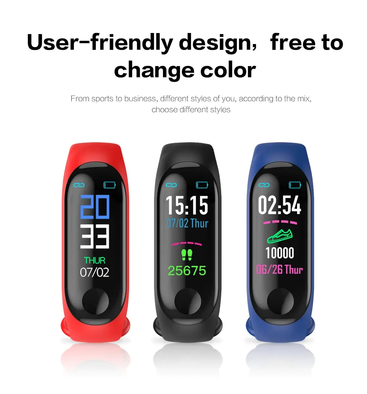 M3 Smartwatch With Headphone Rate Blood Pressure Monitor