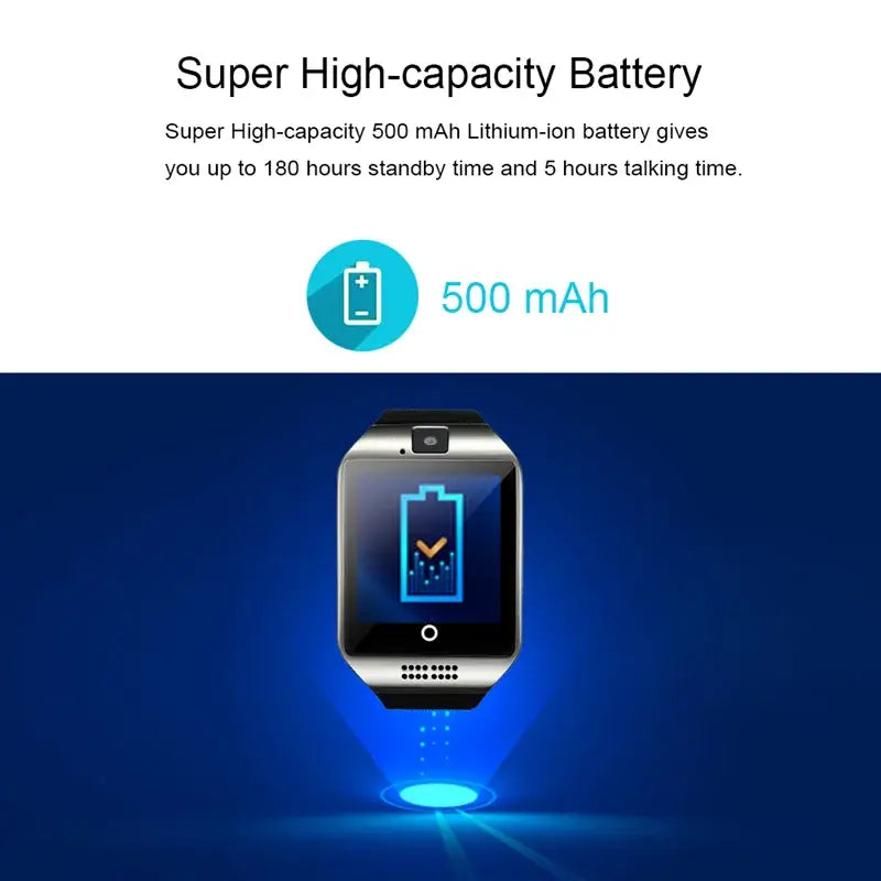 Wireless Smartwatch Q18 Android With SIM Card and Camera Mobile