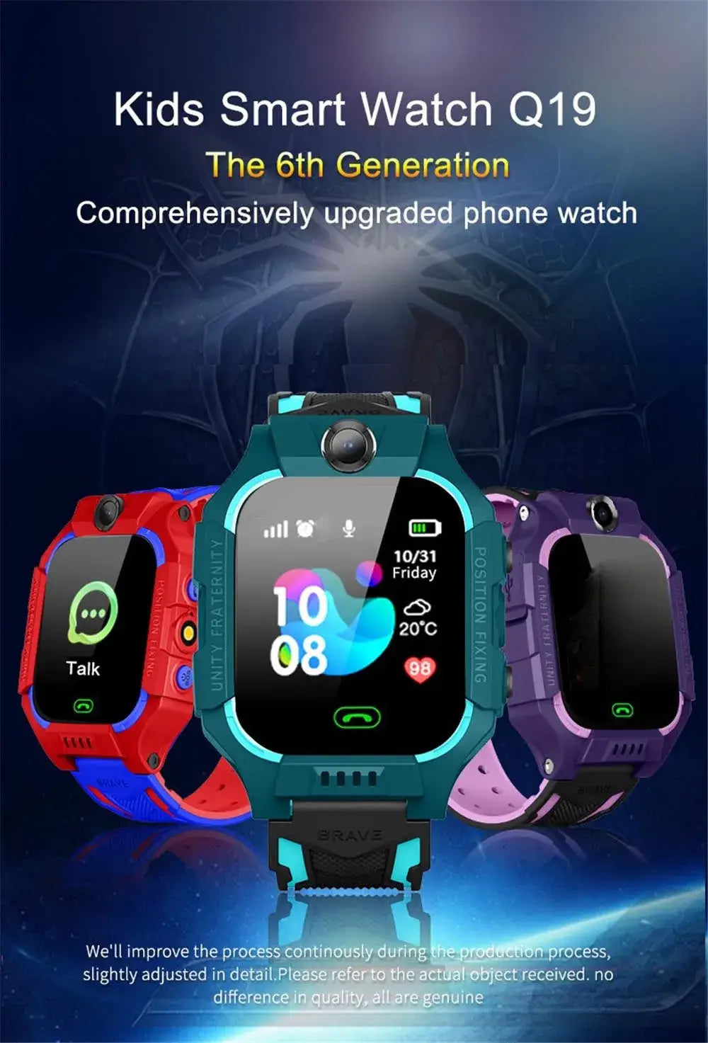 Kids Smart Watch Q19 Location SoS Camera two-way communication Kids Toy