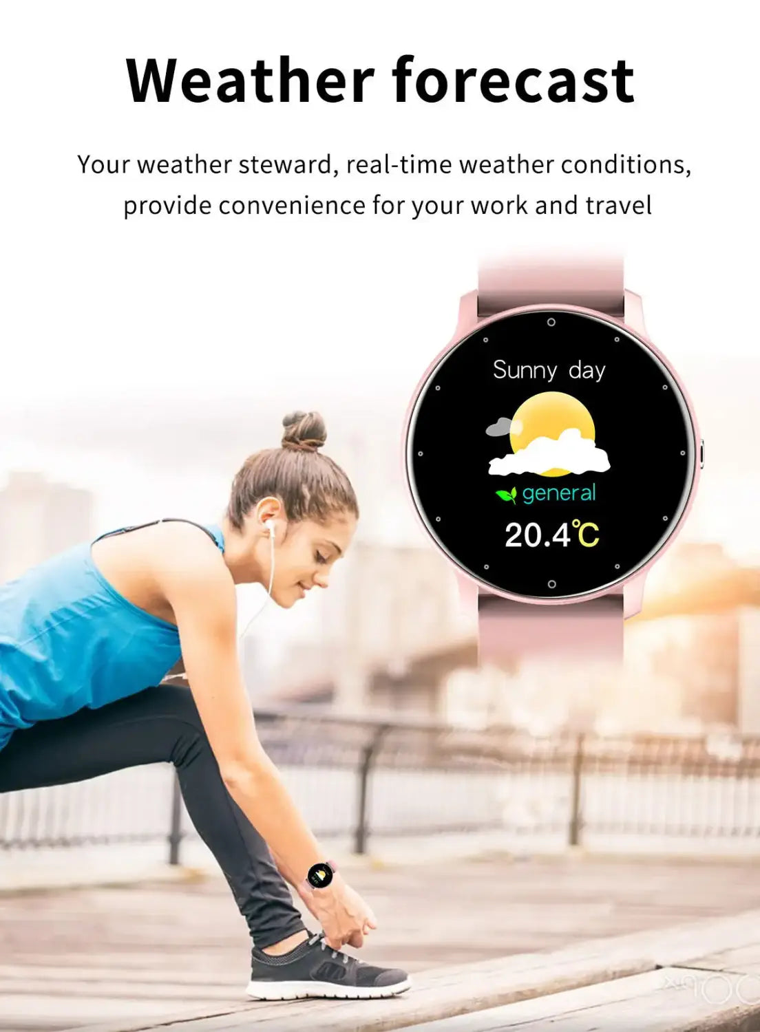Touch Dial Fitness Tracker IP67 Waterproof 4G ROM Smartwatch