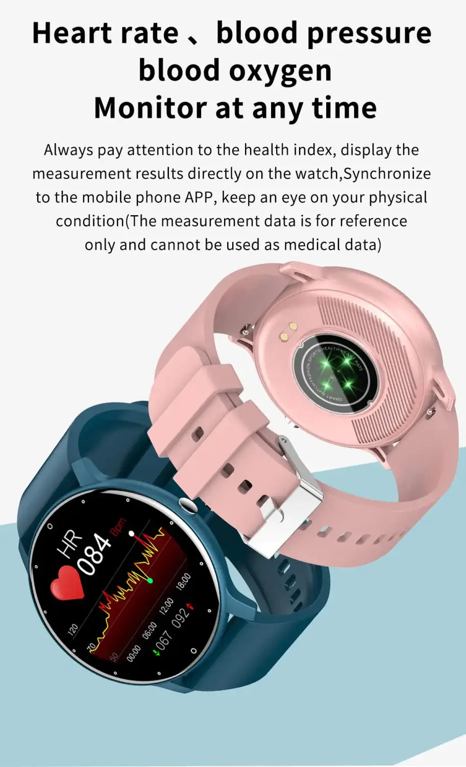 Touch Dial Fitness Tracker IP67 Waterproof 4G ROM Smartwatch