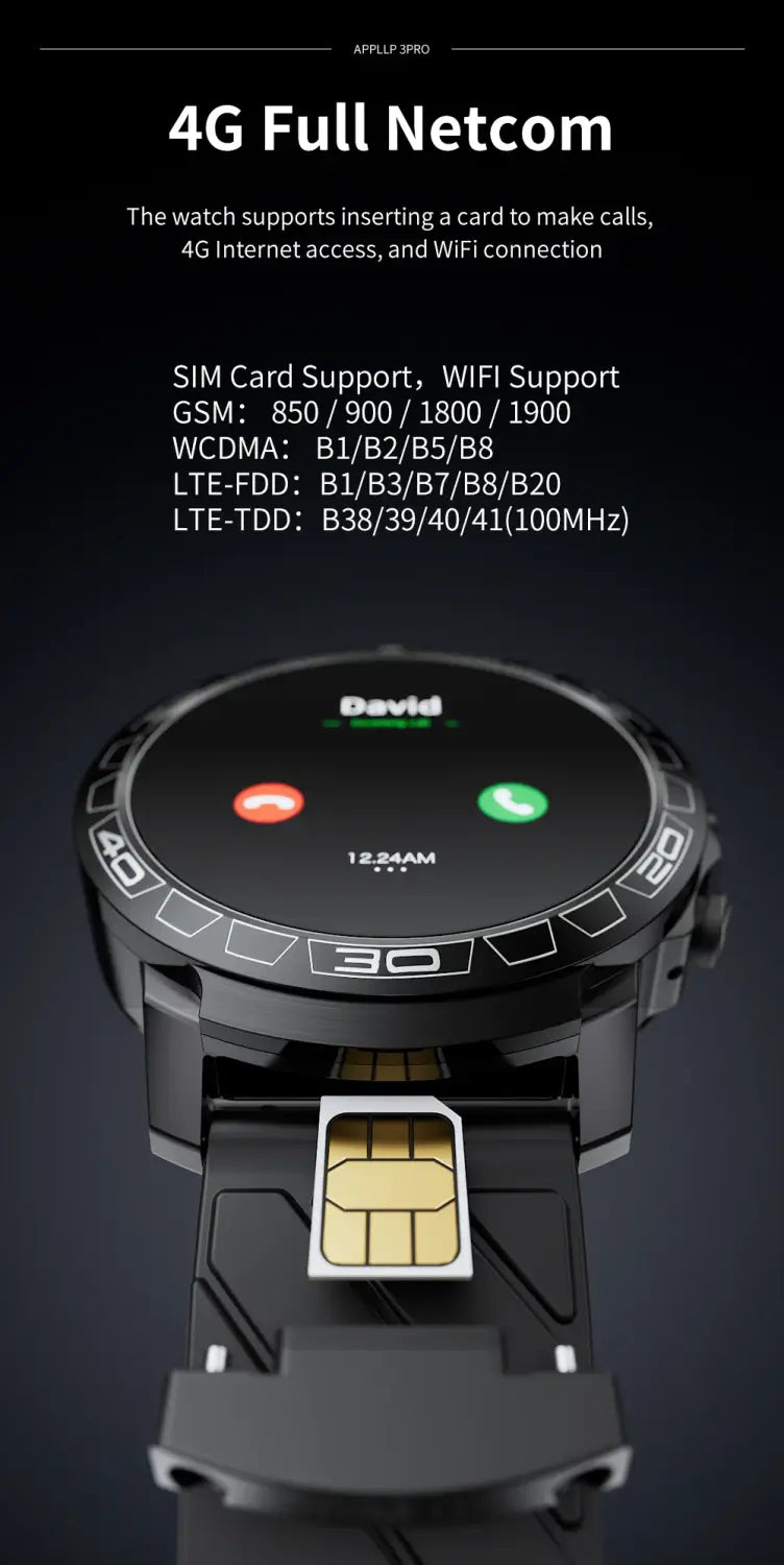 LOKMAT Android 8.1 system 4G LTE 3 Pro 4G smart watches