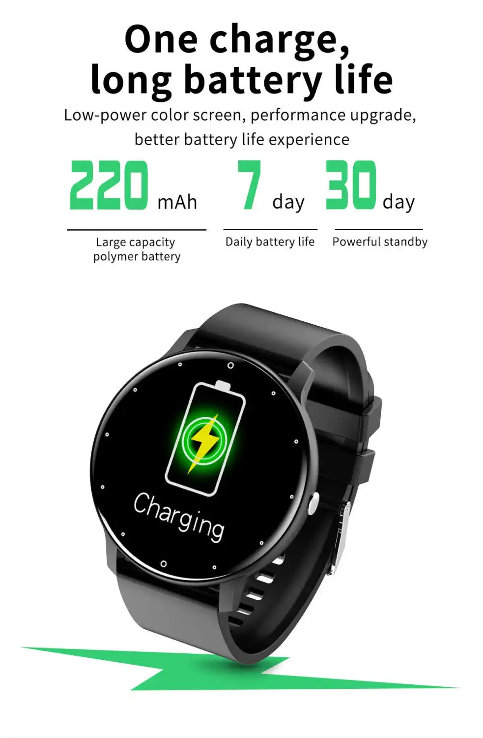 Touch Dial Fitness Tracker IP67 Waterproof 4G ROM Smartwatch