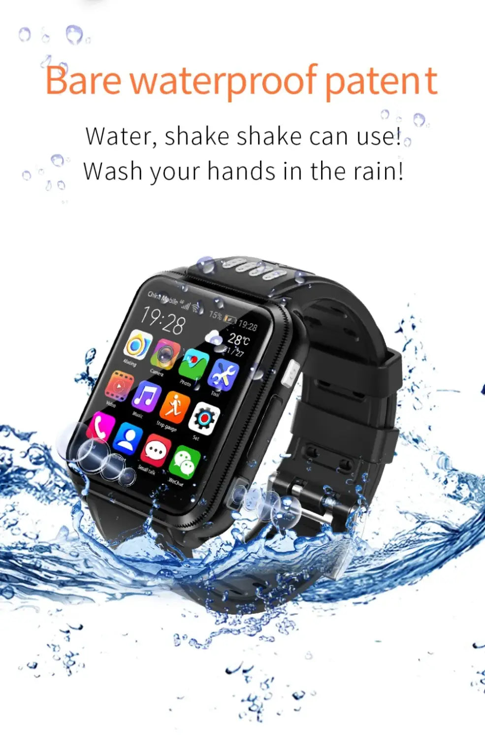 Smartwatch Android 4G GPS Location SIM Card Anti-lost Student kids watch