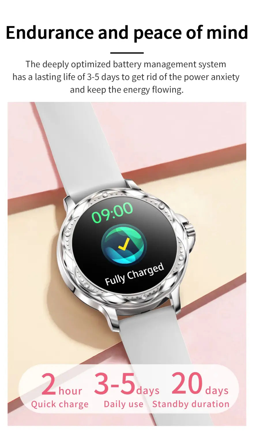 Diamond Smartwatch High Quality With Bracelet Set