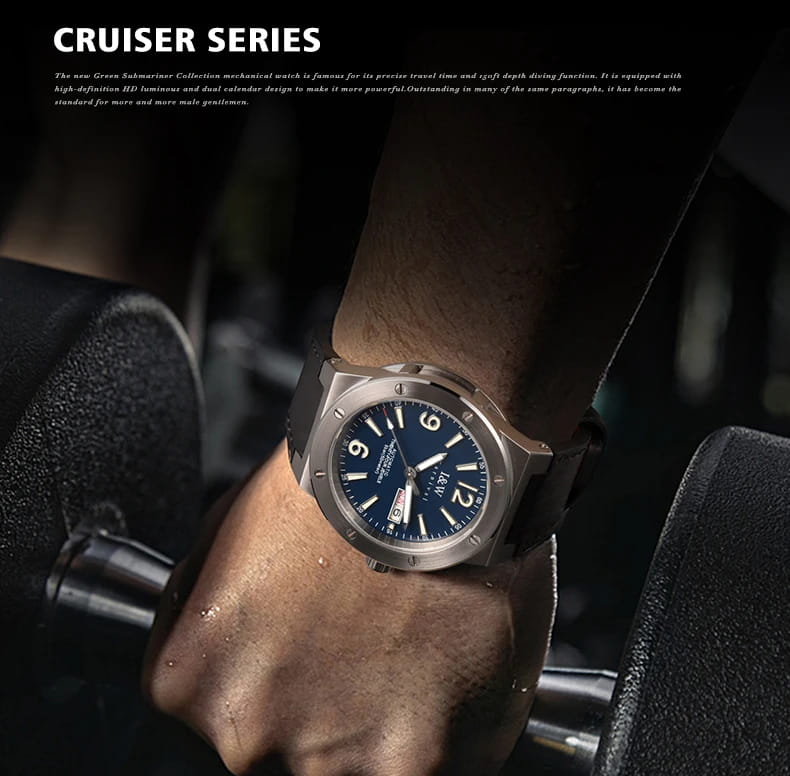 2021 New Switzerland I&W Mechanical Watch For Men Brand Luxury Automatic Wrist Watch 50M Waterproof NH36A Reloj Hombre