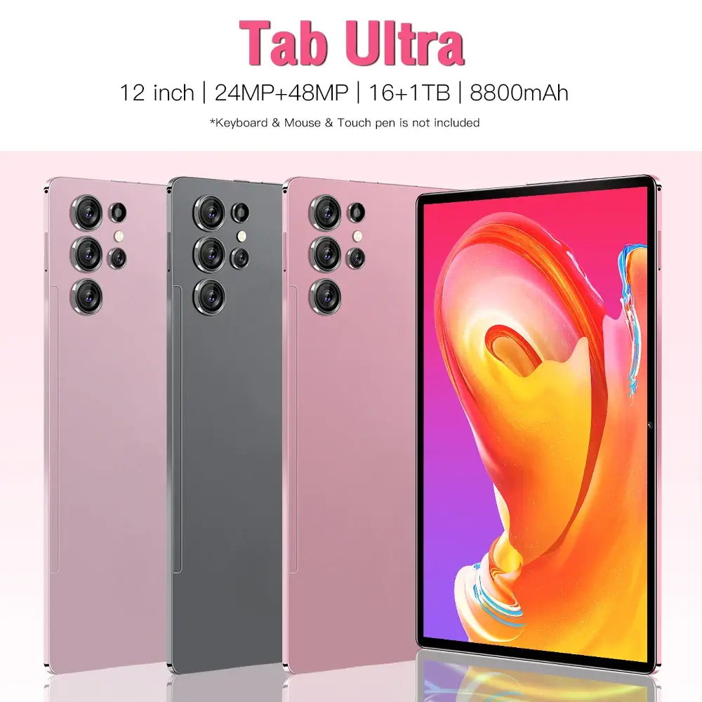 Pad Ultra original 16GB + 1TB 24MP + 48MP 12 Inch Tablet Double SIM SD Card Android 13 Tablet PC Laptop