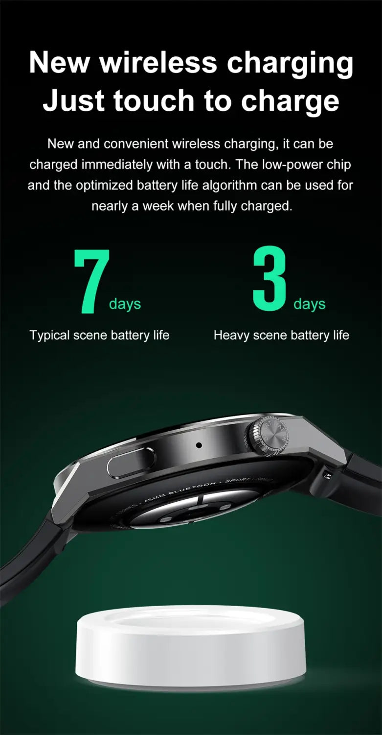 For Huawei Xiaomi NFC Smart Watch Men GT3 Pro AMOLED 390*390 HD Screen Heart Rate Bluetooth Call IP68 Waterproof SmartWatch 2023 12