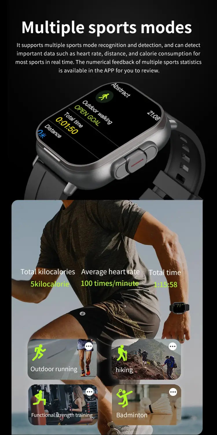 2024 new design Open-cover Smartwatch D8E BT Call Smartwatch with earbuds 2 in 1 headphones TWS NFC Fashion smartwatch