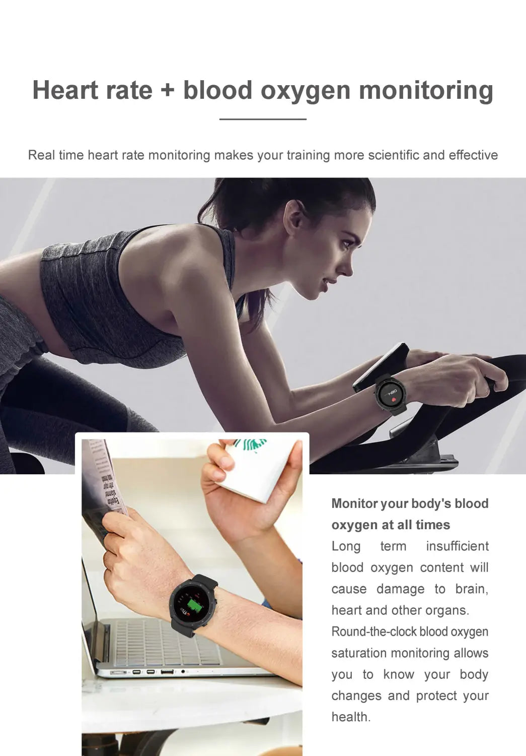 Smartwatch XW100 Measuring Blood Pressure Body Temperature Heart Rate Monitoring