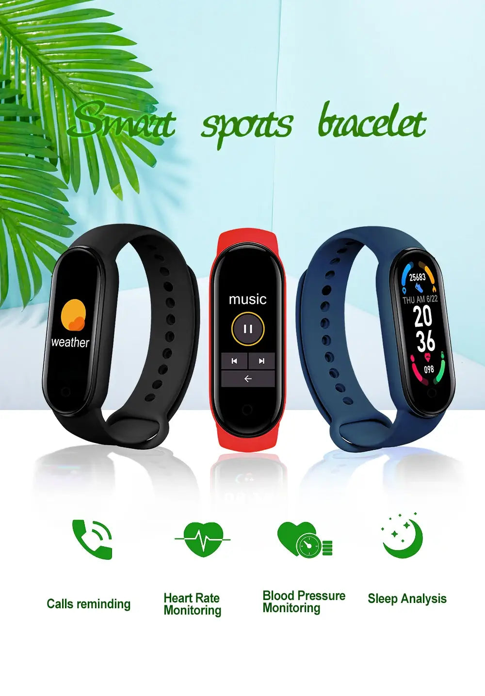 Smartwatch Bracelet Fitness Wristband Wearable Devices