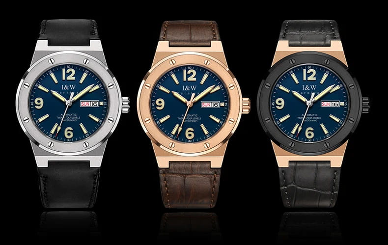 2021 New Switzerland I&W Mechanical Watch For Men Brand Luxury Automatic Wrist Watch 50M Waterproof NH36A Reloj Hombre