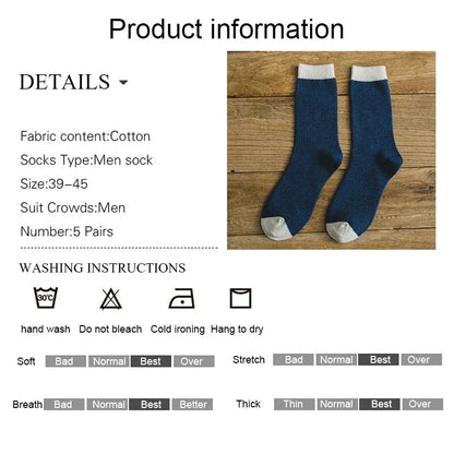 Harajuku Happy Organic Cotton Men Compression Socks Gift