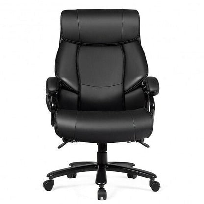 Big & Tall 400lb PU Leather Massage Office Chair-Black-0