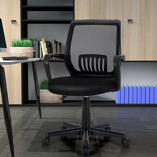 Mid-Back Mesh Height Adjustable Executive Chair with Lumbar Support-1