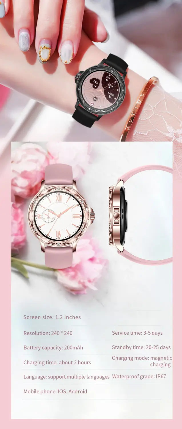Diamond Smartwatch High Quality With Bracelet Set