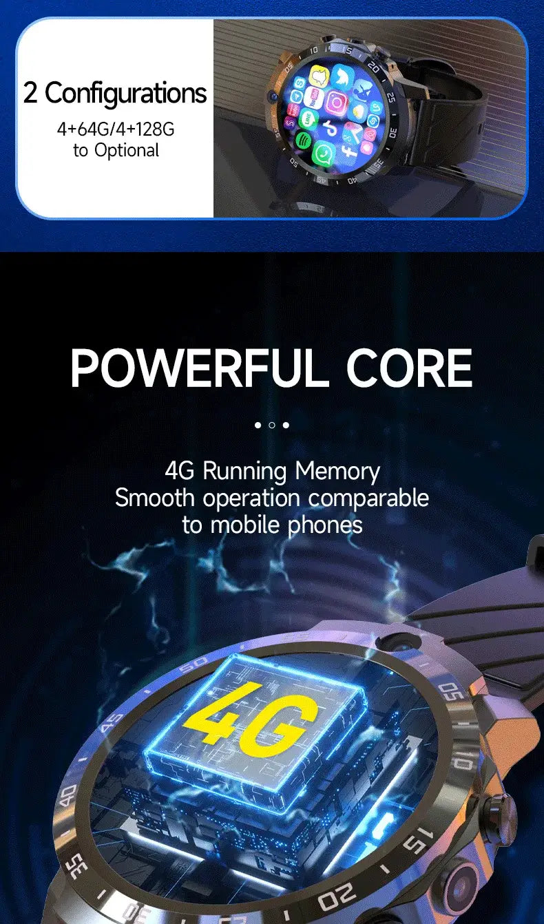 Flagship Model MT27 Smartwatch 4G + 128G Music with Bluetooth Camera support Scanning code
