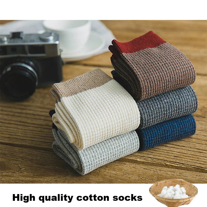 Harajuku Happy Organic Cotton Men Compression Socks Gift