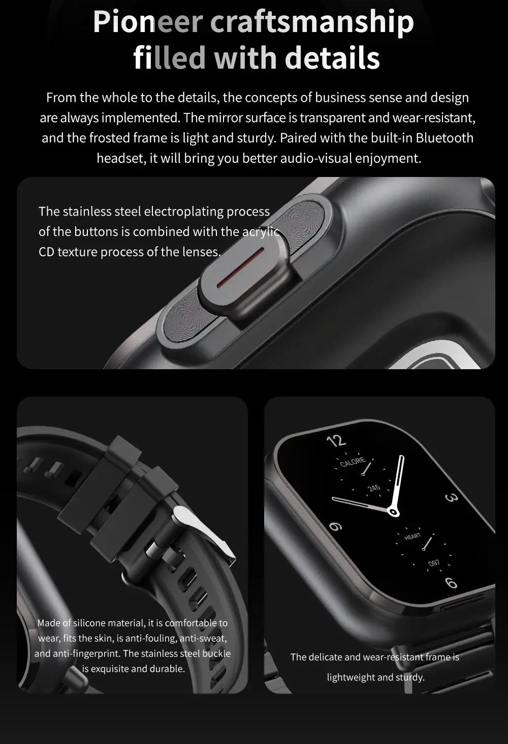 2024 new design Open-cover Smartwatch D8E BT Call Smartwatch with earbuds 2 in 1 headphones TWS NFC Fashion smartwatch