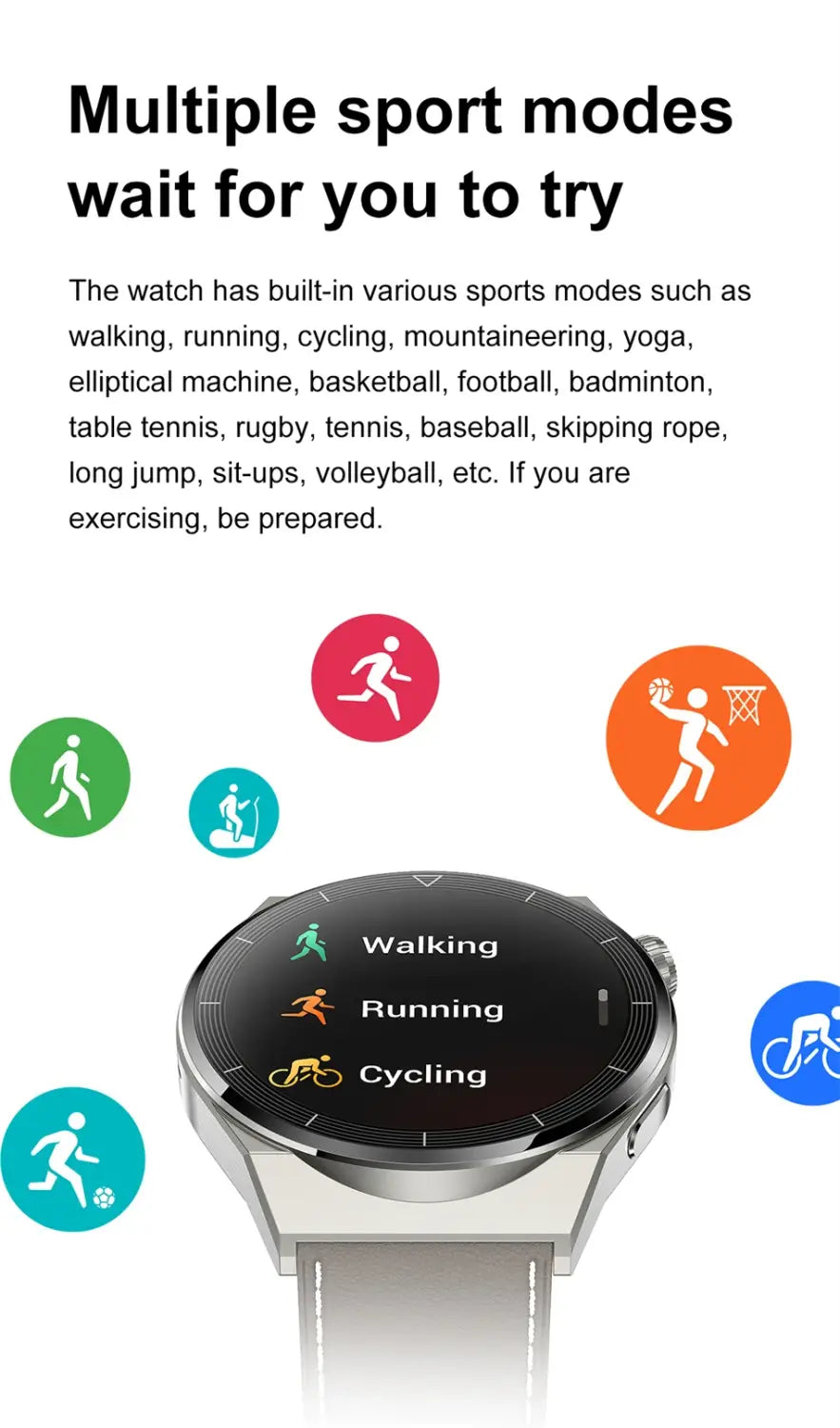 For Huawei Xiaomi NFC Smart Watch Men GT3 Pro AMOLED 390*390 HD Screen Heart Rate Bluetooth Call IP68 Waterproof SmartWatch 2023 16