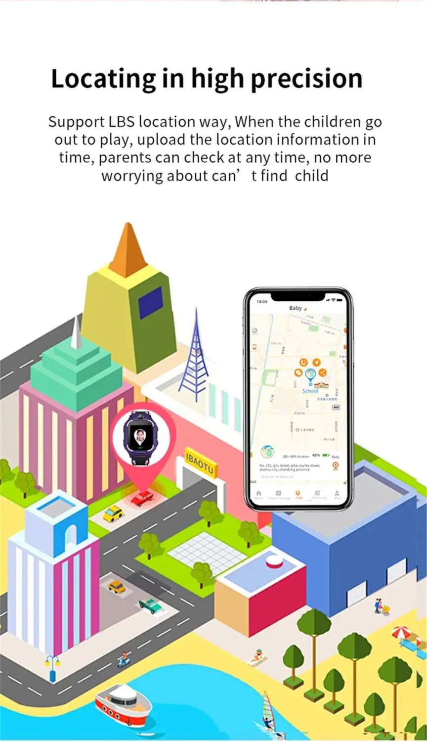 Kids Smart Watch Q19 Location SoS Camera two-way communication Kids Toy