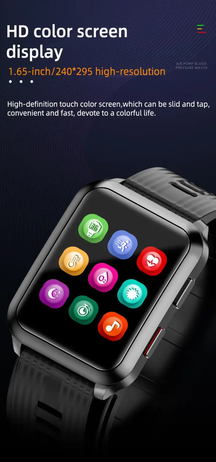Air pump blood pressure measurement Smartwatch P60 with Air Bag