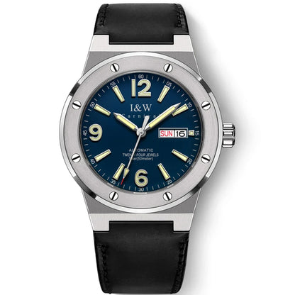 2021 New Switzerland I&amp;W Mechanical Watch For Men Brand Luxury Automatic Wrist Watch 50M Waterproof NH36A Reloj Hombre
