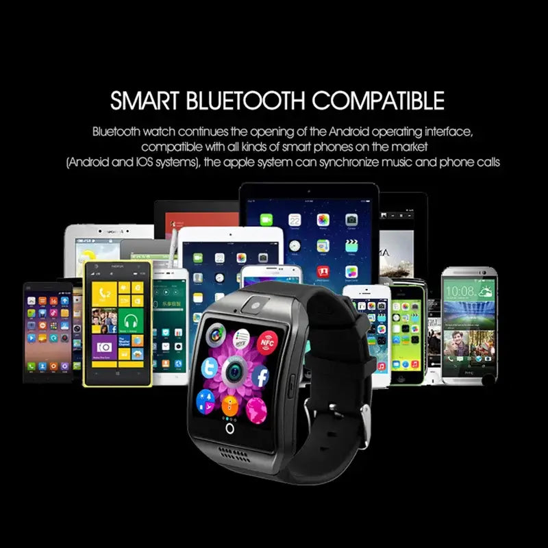 Wireless Smartwatch Q18 Android With SIM Card and Camera Mobile