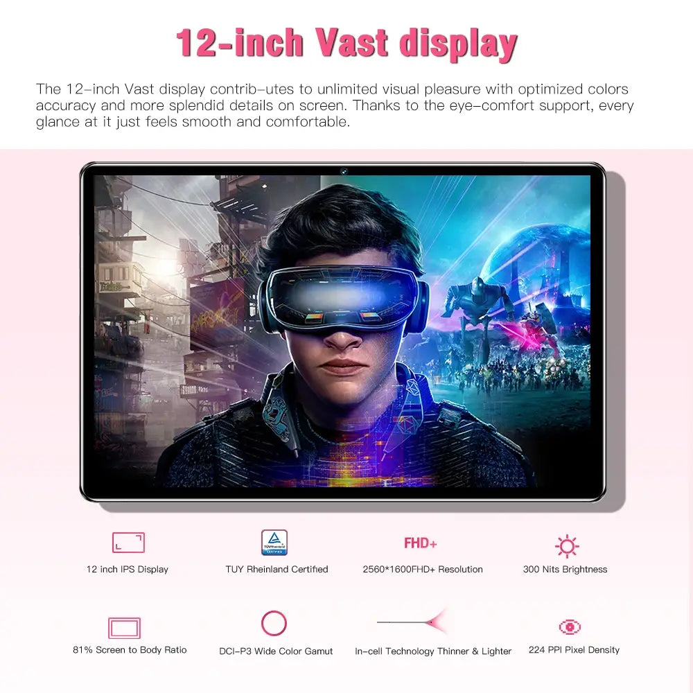 Pad Ultra original 16GB + 1TB 24MP + 48MP 12 Inch Tablet Double SIM SD Card Android 13 Tablet PC Laptop