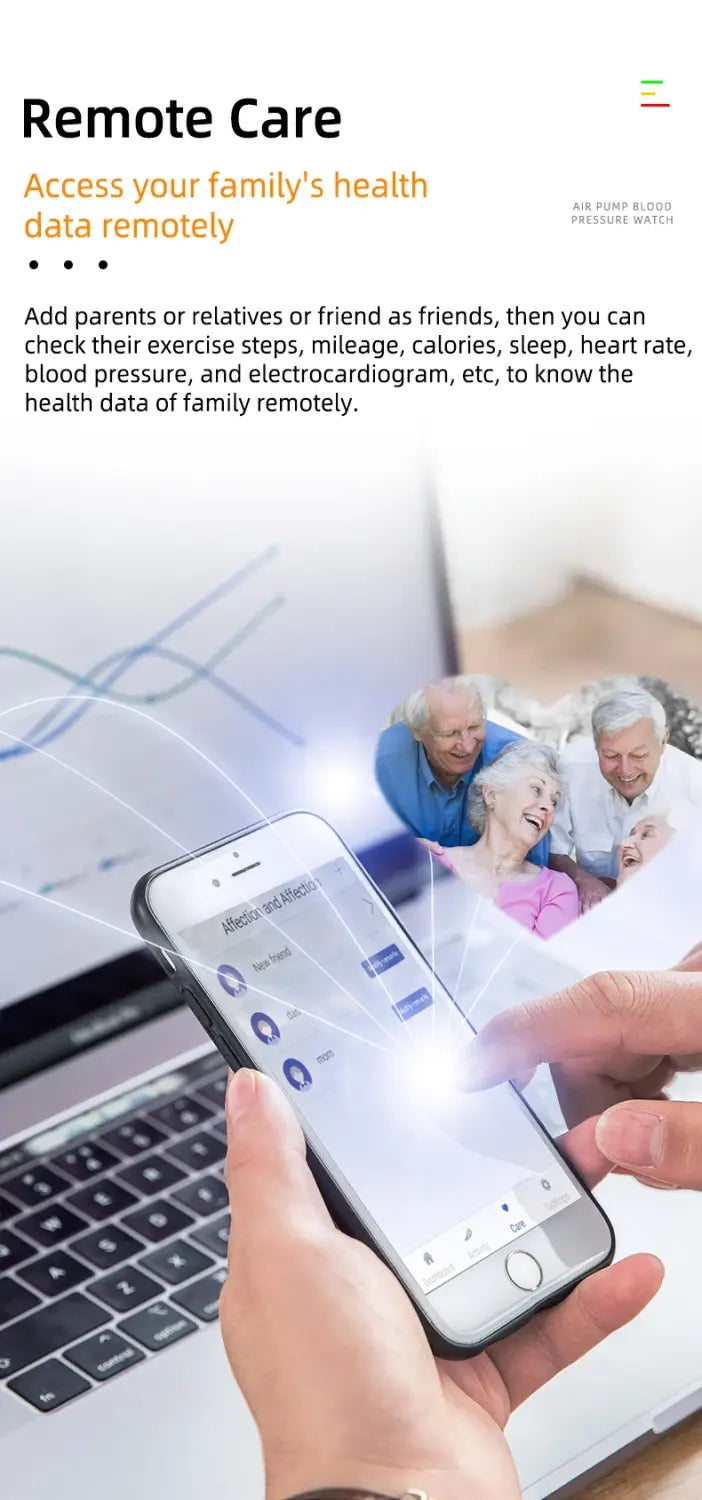 Air pump blood pressure measurement Smartwatch P60 with Air Bag