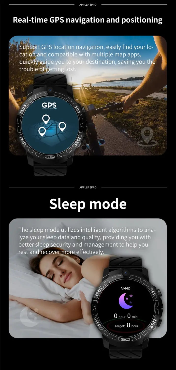 LOKMAT Android 8.1 system 4G LTE 3 Pro 4G smart watches
