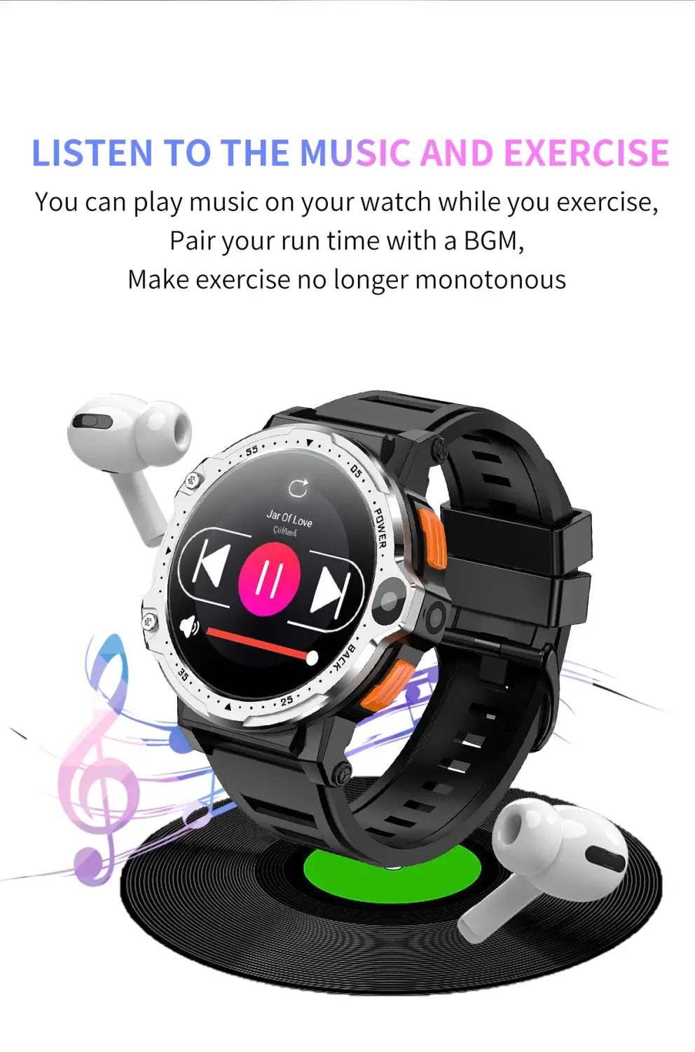 4G Android Smartwatch with Sim Card Slot GPS HD Camera 64GB ROM