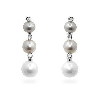 Multicolor Pearl Earrings-0