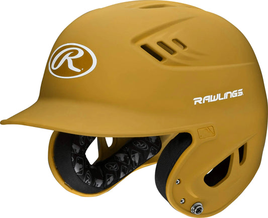 Rawlings | R16 VELO Baseball Batting Helmet | Senior (6 7/8" - 7 5/8") | Matte Light Gold