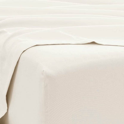 Twin Ivory Beige 4-Piece Soft Wrinkle Resistant Microfiber/Polyester Sheet Set-1