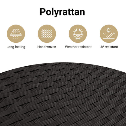 vidaXL 12 Piece Patio Sofa Set with Cushions Black Poly Rattan-2