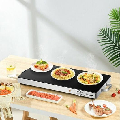 22 x 14 Inch Electric Warming Tray Hot Plate Dish Warmer with Adjustable Temperature-0