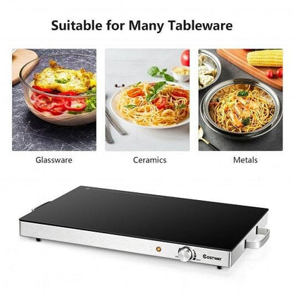 22 x 14 Inch Electric Warming Tray Hot Plate Dish Warmer with Adjustable Temperature-3