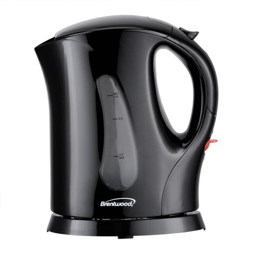 Brentwood 4 Cup 900 Watt Cordless Electric Tea Kettle in Black With Removable Mesh Filter-0