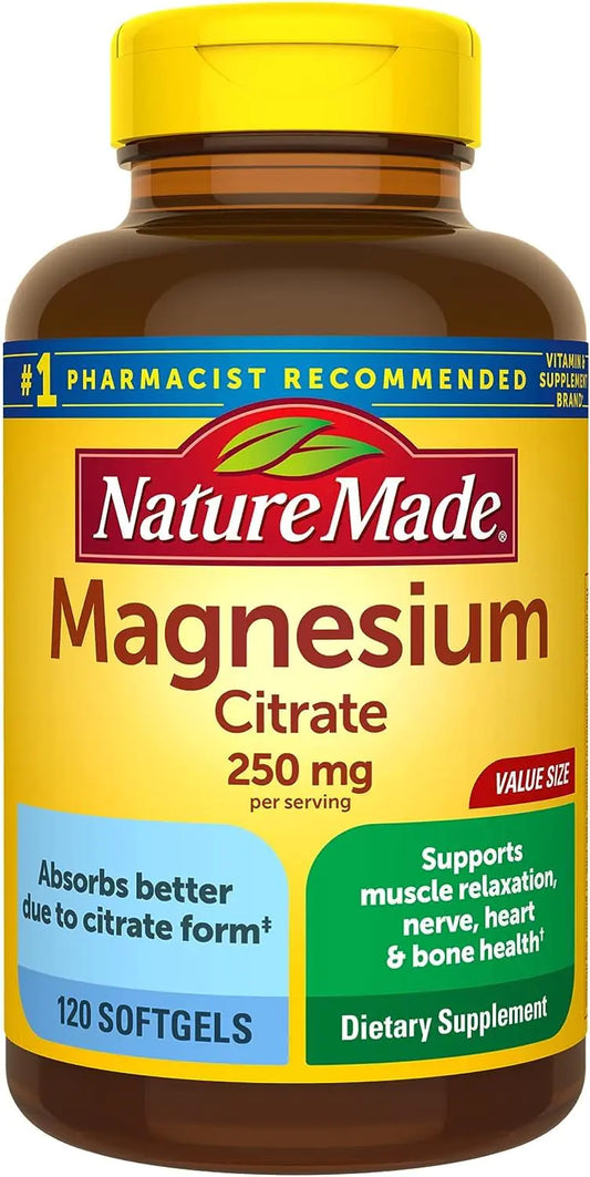 Nature Made Magnesium Citrate Softgels 120 Count?(Pack of 2)