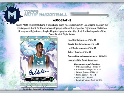 2023-24 Topps Motif Basketball Hobby Box