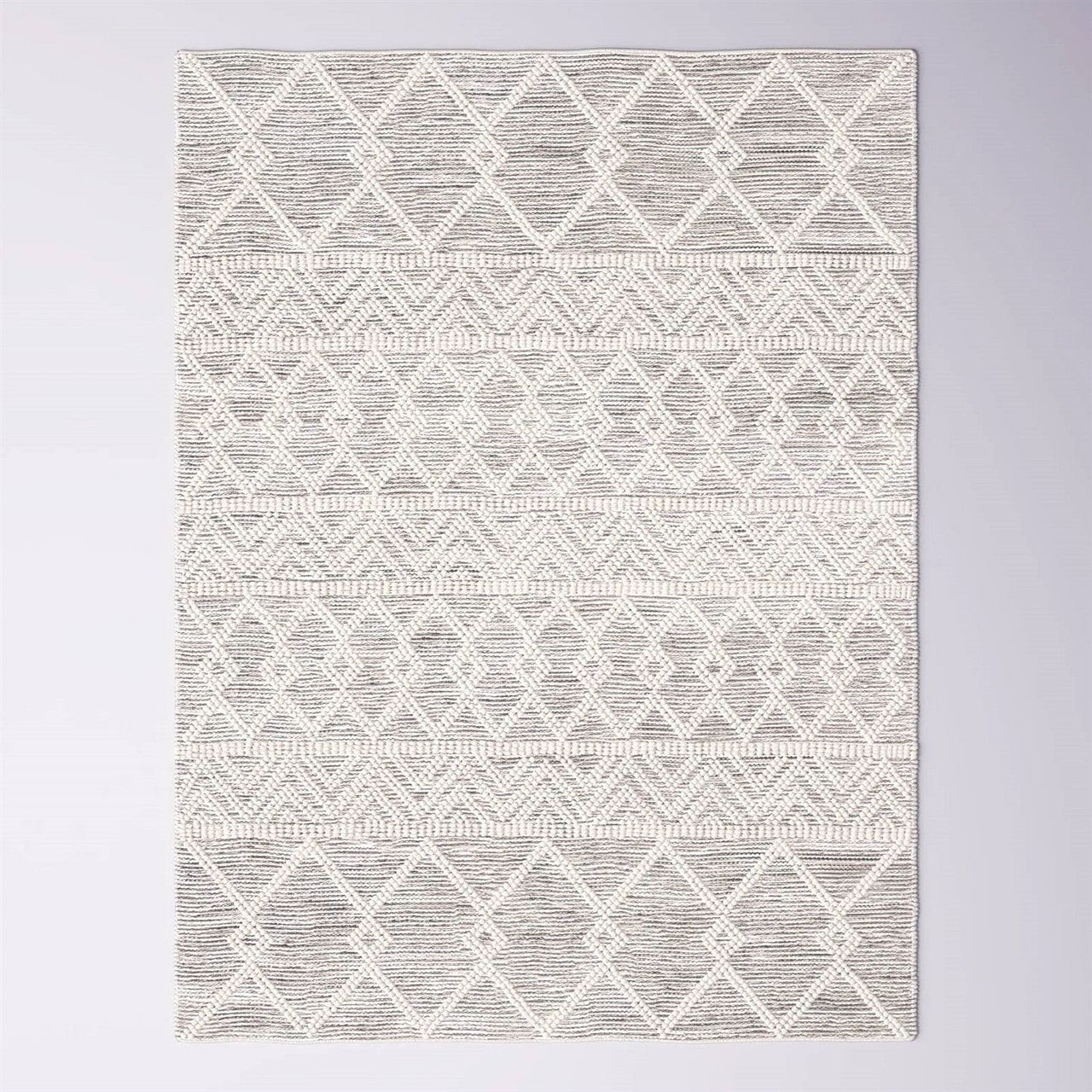9-ft. x 12-ft. Hand Woven Wool Blend Grey Beige Ivory Persian Style Area Rug-1