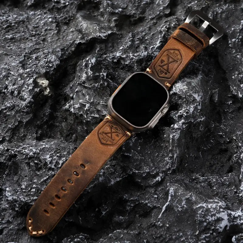 Leather apple watch Ultra band for apple watch Series