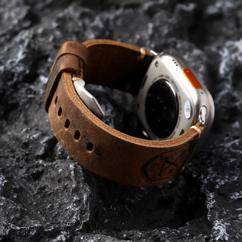 Leather apple watch Ultra band for apple watch Series