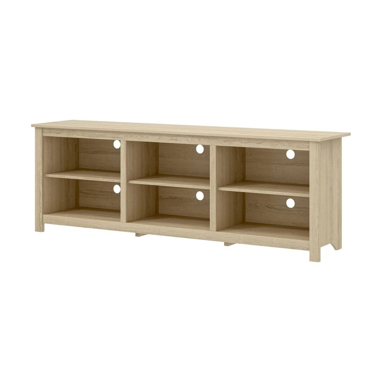 Farmhouse TV Stand in Light Oak Wood Finish - for TVs up to 70-inch-1
