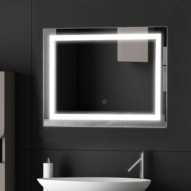 27.5 inch LED Touch Sensor Wall Mounted Corded Bathroom Mirror-0