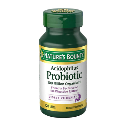 Natures Bounty Acidophilus Probiotic Daily Probiotic Supplement 01 Pack 100 Tablets…