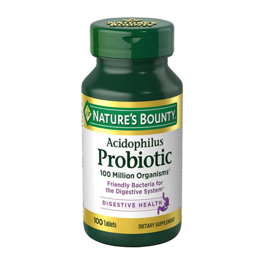 Natures Bounty Acidophilus Probiotic Daily Probiotic Supplement 01 Pack 100 Tablets…