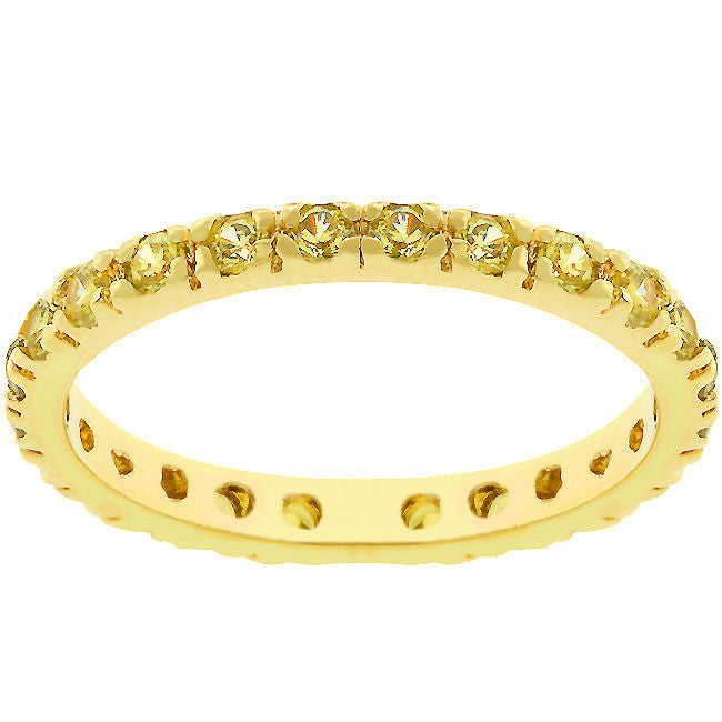 Yellow Cubic Zirconia Eternity Ring-1